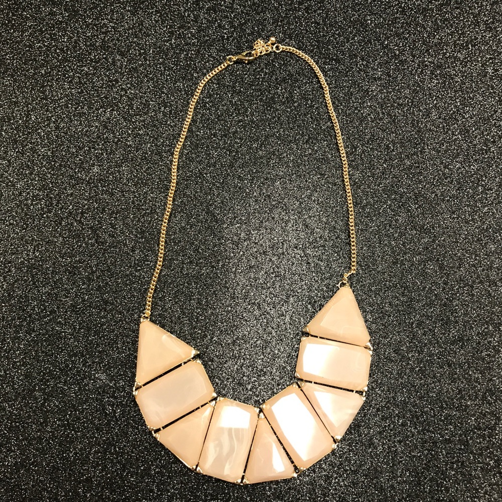 Blush stone costume necklace
